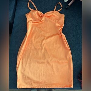 Elegant Orange Slip Dress